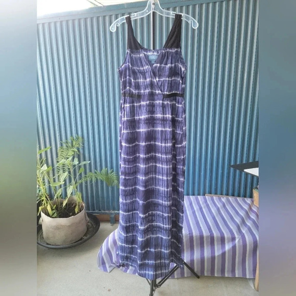 Simply Vera Vera Wang Sundress Tie Dye Blue  Large - Picture 3 of 15